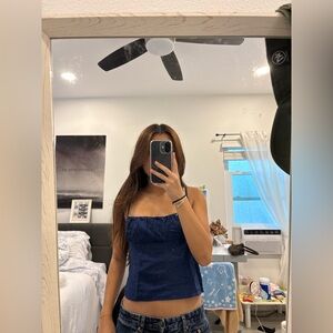 Navy blue Edikted top